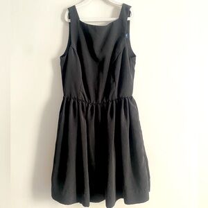 American Apparel Black Button Mini Dress